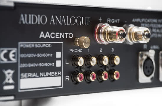 Wzmacniacz zintegrowany Audio Analogue AAcento - złącza