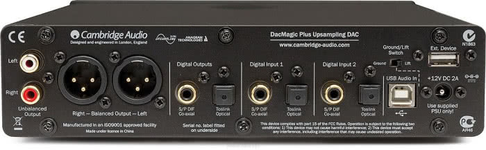 Cambridge Audio Azur Dac Magic Plus - przyłącza
