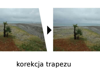 Czy korekcja trapezu w projektorze zmniejsza efektywną rozdzielczość?