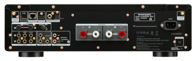 Bezprzewodowy wzmacniacz strumieniowy Marantz MODEL 60n - tylna ścianka