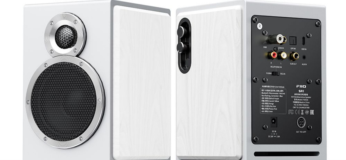 Głośniki aktywne FiiO SA1 - nowoczesne przetworniki i wbudowany przedwzmacniacz gramofonowy