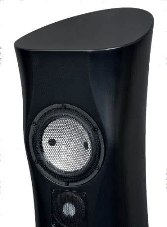 Finezyjne kształty
górnej części obudowy
tworzą doskonałe
warunki akustyczne
dla pracy sekcji średniowysokotonowej.