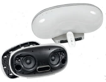 Układy dwudrożne,
złożone z 10-cm
nisko-średniotonowych
i małych kopułek
wysokotonowych
też dobrze się czują
w akustycznie
korzystnych, opływowych
kształtach.