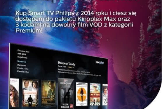 Ponad 200 filmów z Kinoplex za darmo przy zakupie telewizora Philips