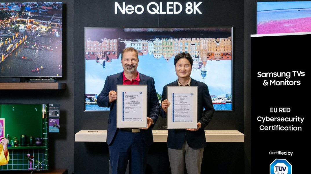 Ekrany Samsung z certyfikatem cyberbezpieczeństwa