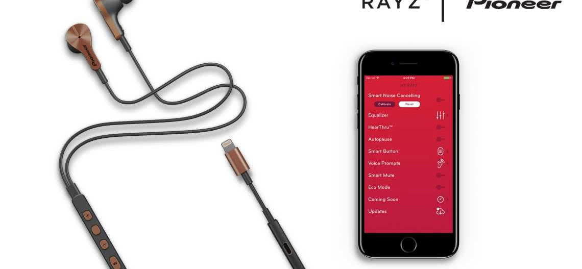 Pioneer Rayz - słuchawki współpracujące z aplikacją na iOS