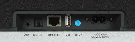 W9 łączy się przez WLAN lub LAN, nie ma modułu BT. Do obsługi muzyki zastosowano aplikację DTS Play-Fi. Lokalnie do W9 można podłączyć dwa urządzenia - jedno wejściem cyfrowym, drugie analogowym.