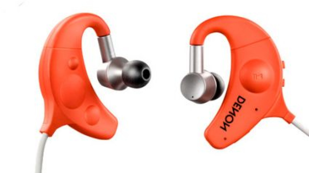 Pomarańczowe słuchawki Denon AH-W150 Exercise Freak