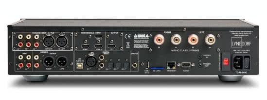 Zintegrowany wzmacniacz i procesor audio Lyngdorf TDAI-3400 - tylna ścianka