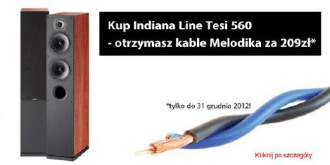 Kup Indiana Line Tesi 560 - otrzymasz gratis kable Melodika za 209 zł