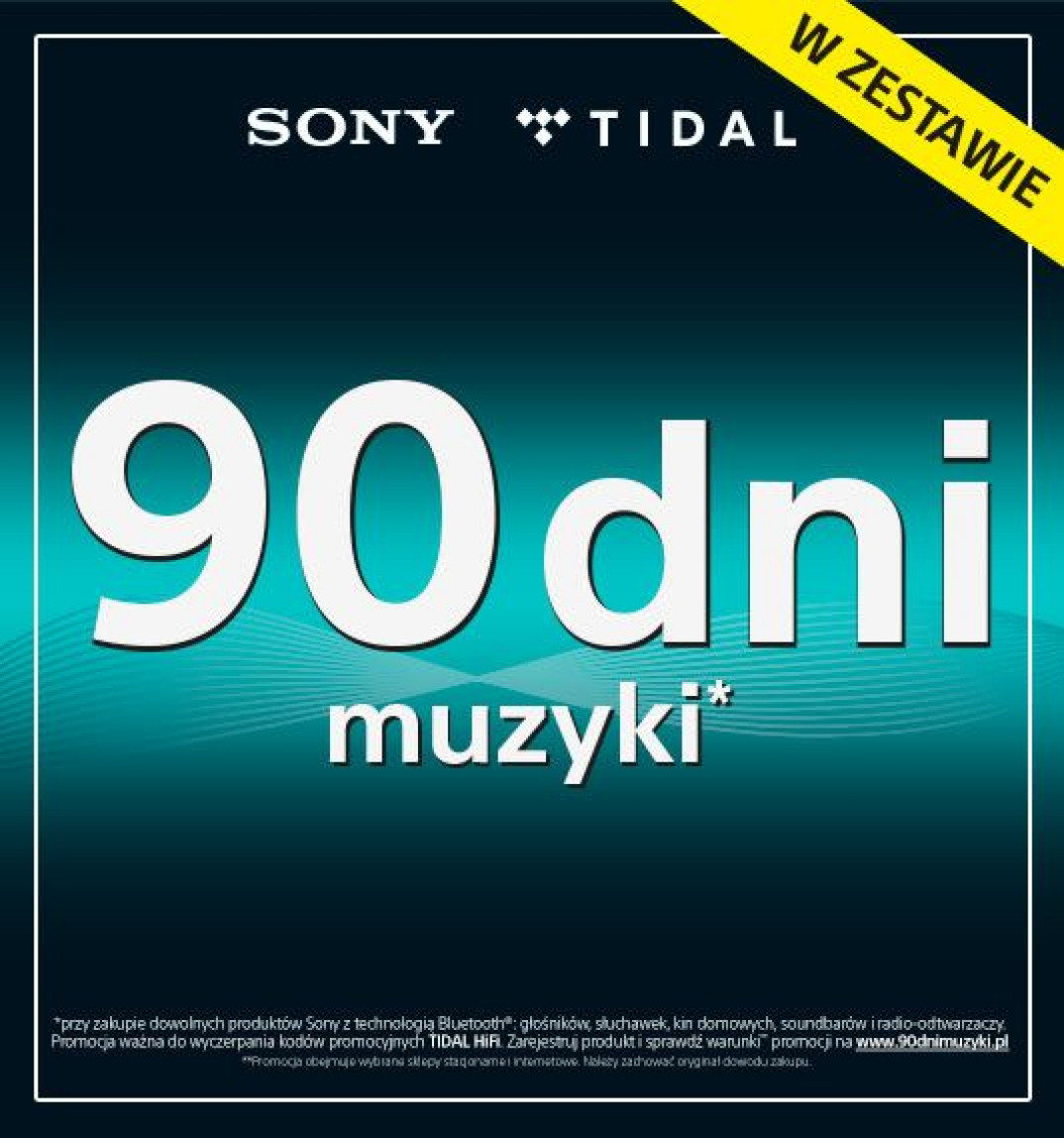90 dni muzyki w jakości Hi-Fi - promocja Sony i Tidal