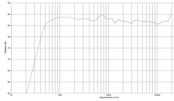 rys. 2. Elan 300, charakterystyka przetwarzania w całym pasmie.
