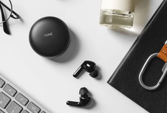 Słuchawki bezprzewodowe LG TONE Free z etui usuwającym bakterie