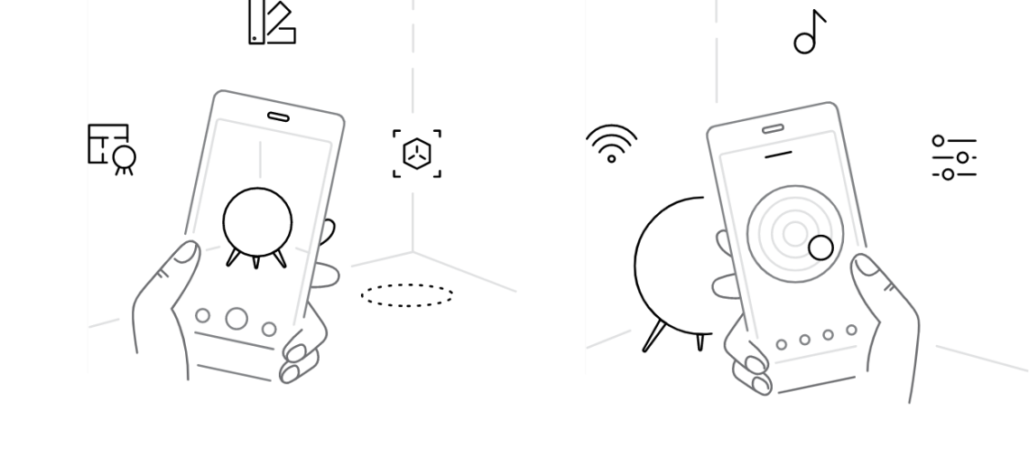 Aplikacje, które pomagają wybrać produkty Bang & Olufsen i ich używać