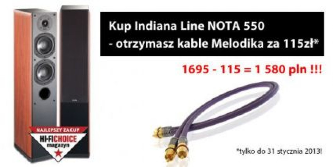 Kup Indiana Line Nota 550 - dostaniesz kable Melodika gratis