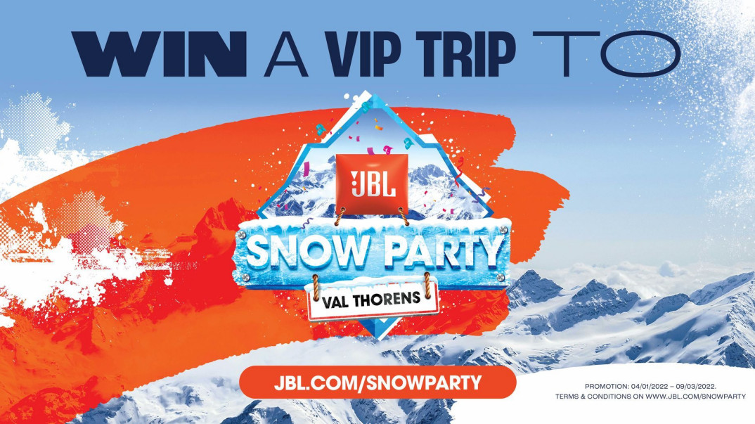  JBL Snow Party 2022 - weź udział w konkursie i wygraj wycieczkę do Francji 