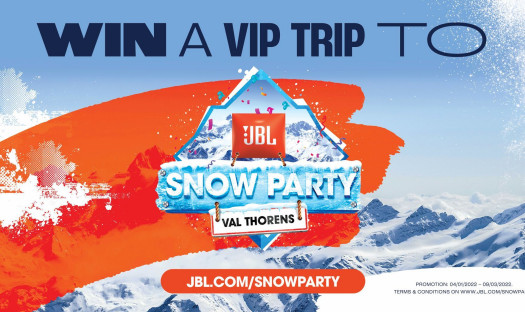  JBL Snow Party 2022 - weź udział w konkursie i wygraj wycieczkę do Francji 