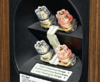 Jak od strony konstrukcji wygląda przygotowanie zespołu głośnikowego do pracy z podwójnym okablowaniem (bi-wiringiem)?