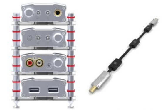 Szafka iRack i kabel USB Mercury od iFi Audio