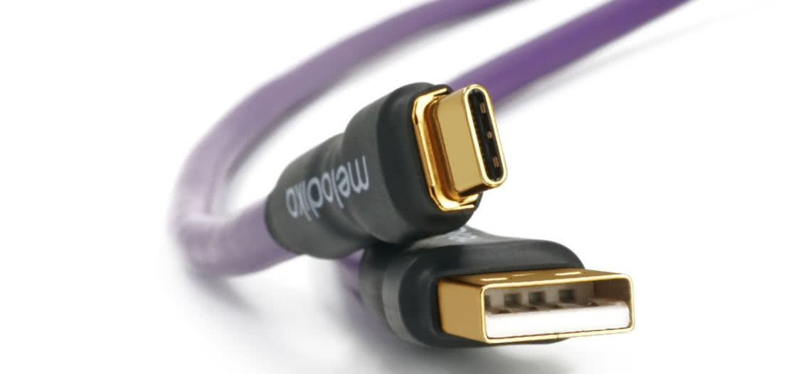 Kabel USB typu A-C Melodika Purple Rain MDUAC 