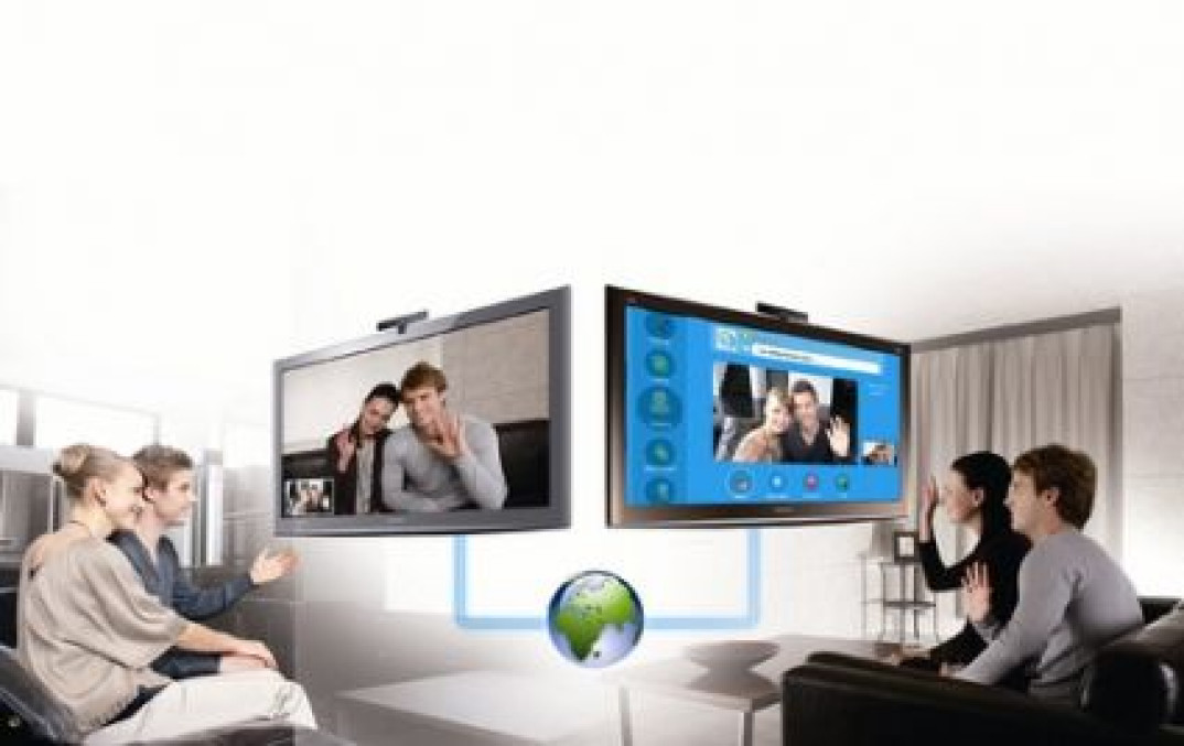 Rozmowa przez Skype na ekranie TV