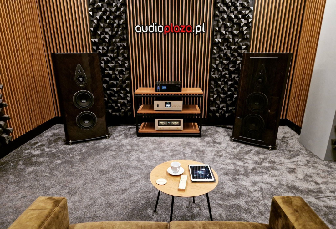 Prezentacje kolumn podłogowych Sonus faber Stradivari G2 w salonie audioplaza.pl we Wrocławiu