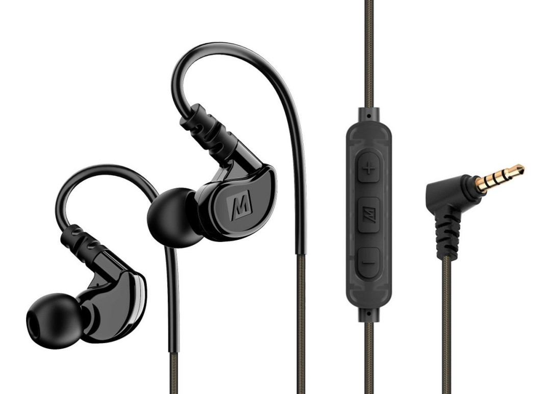 MEE audio M6 R3 - sportowe słuchawki przewodowe z pilotem