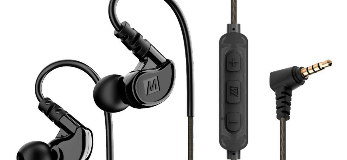 MEE audio M6 R3 - sportowe słuchawki przewodowe z pilotem