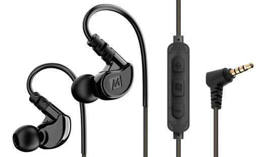 MEE audio M6 R3 - sportowe słuchawki przewodowe z pilotem
