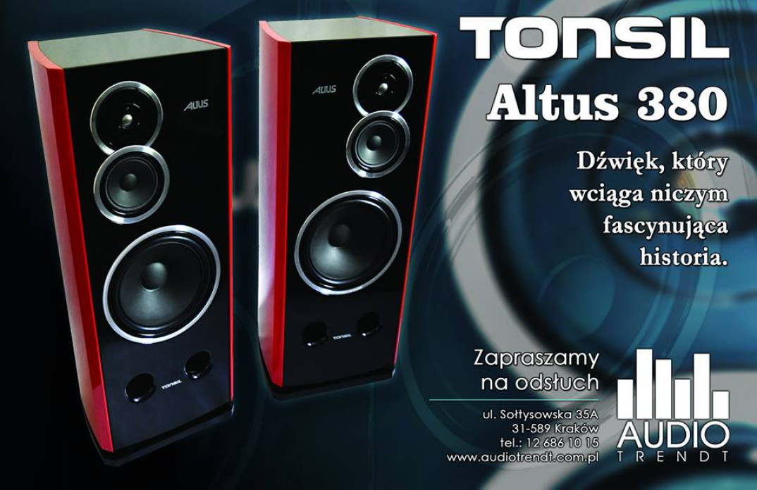 Odsłuchy kolumn Tonsil Altus 380 w salonie Audiotrendt
