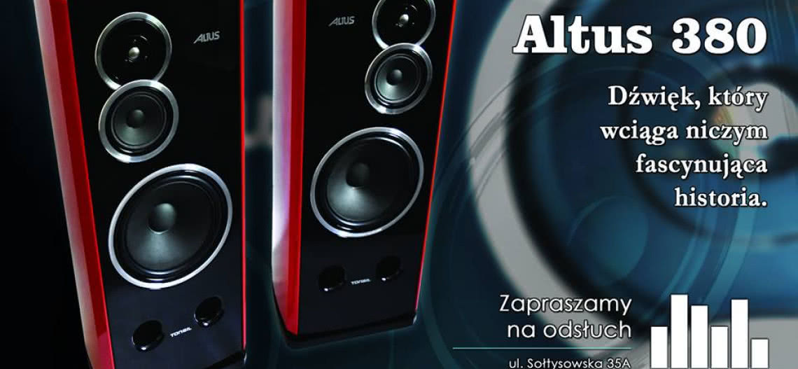 Odsłuchy kolumn Tonsil Altus 380 w salonie Audiotrendt