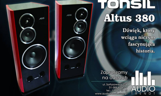 Odsłuchy kolumn Tonsil Altus 380 w salonie Audiotrendt