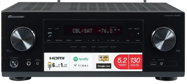 PIONEER - Pioneer AVアンプ VSX-831(B) Amazon.co.jp: パイオニア 5.2ch対応AVアンプ VSX-831(B) : 家電