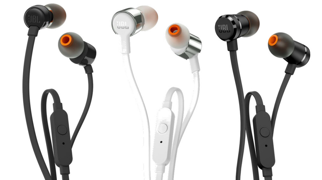 Dokanałowe słuchawki serii JBL T110, T210 i T290