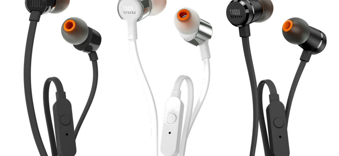 Dokanałowe słuchawki serii JBL T110, T210 i T290