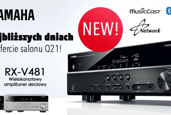 Najnowszy amplituner wielokanałowy Yamaha RX-V481 w ofercie salonu Q21