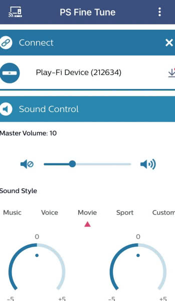 Nowoczesnym soundbarom coraz częściej towarzyszą aplikacje mobilne, w ten trend wpisuje się też Philips, korzystając z „zewnętrznych” systemów (Chromecast, Play-Fi, AirPlay 2).