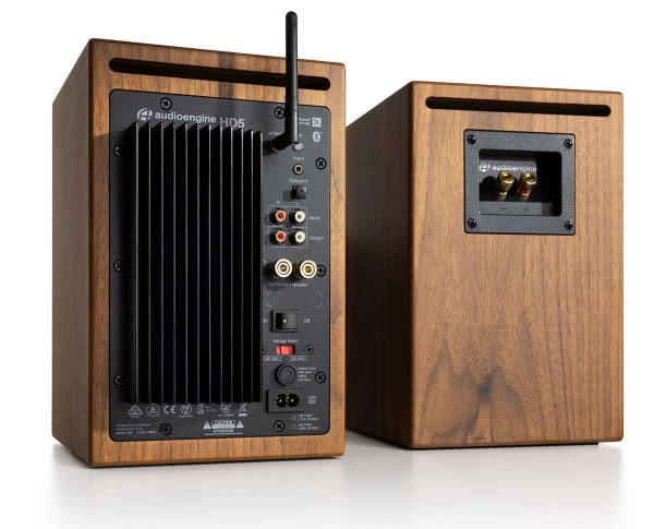 System audio Audioengine HD5 - brązowy, rzut z tyłu
