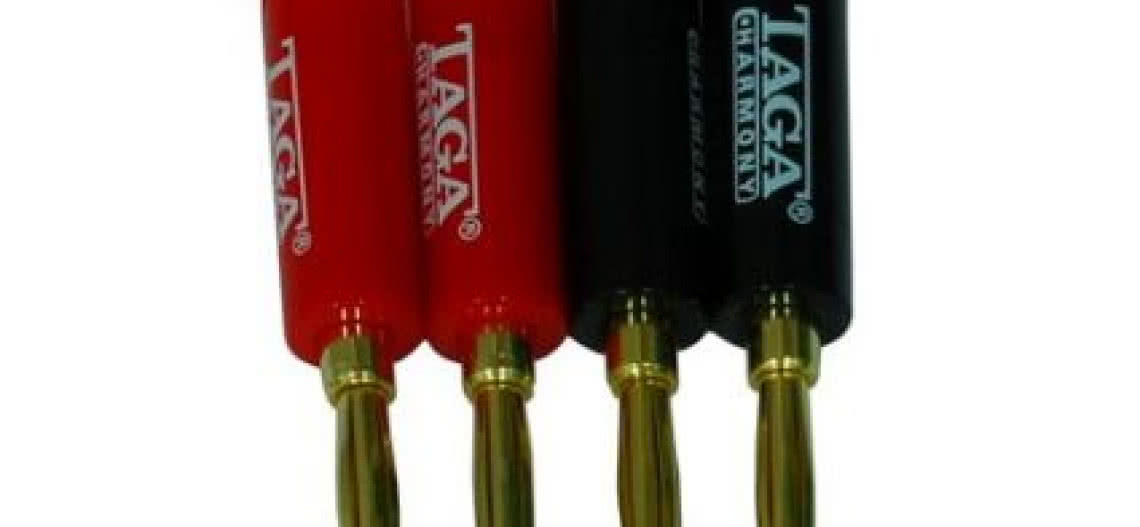 Wtyki bananowe i regulator głośności Taga Harmony