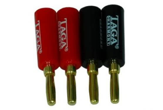 Wtyki bananowe i regulator głośności Taga Harmony