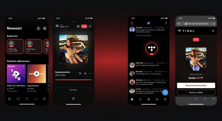 TIDAL wprowadza funkcję LIVE