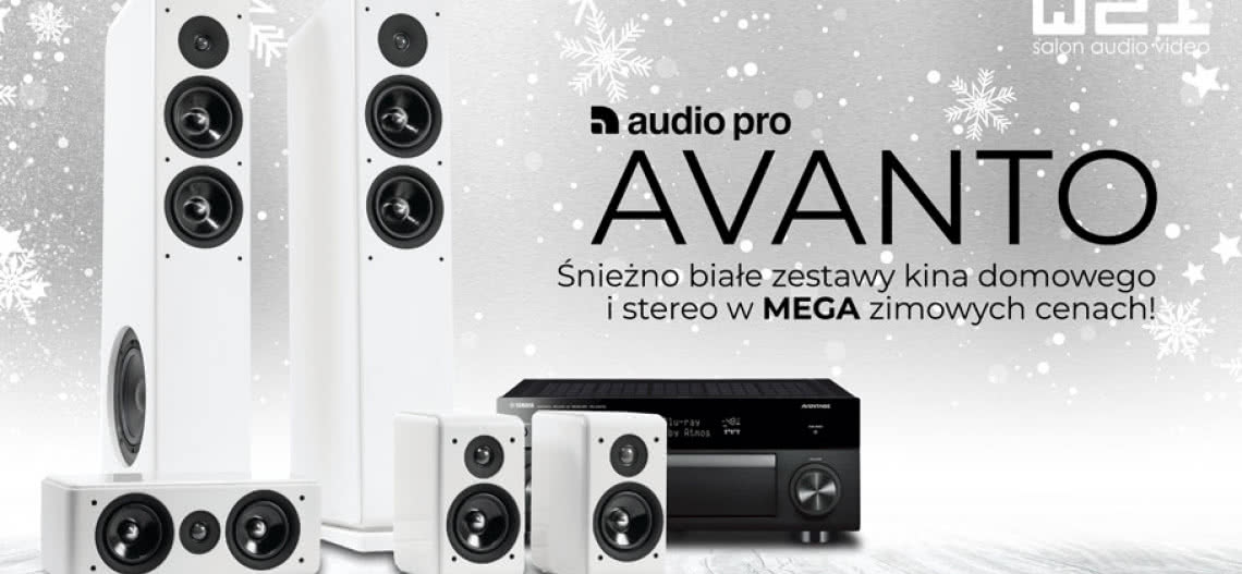 Śnieżnobiałe zestawy Audio Pro w styczniowej ofercie promocyjnej salonu Q21