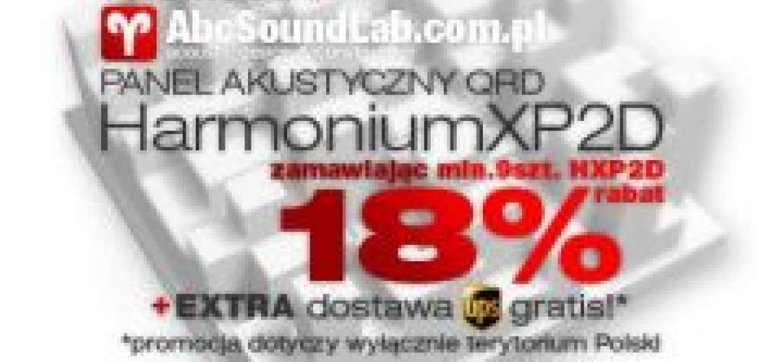 Panele akustyczne QRD HarmoniumXP2D w promocji AbcSoundLab