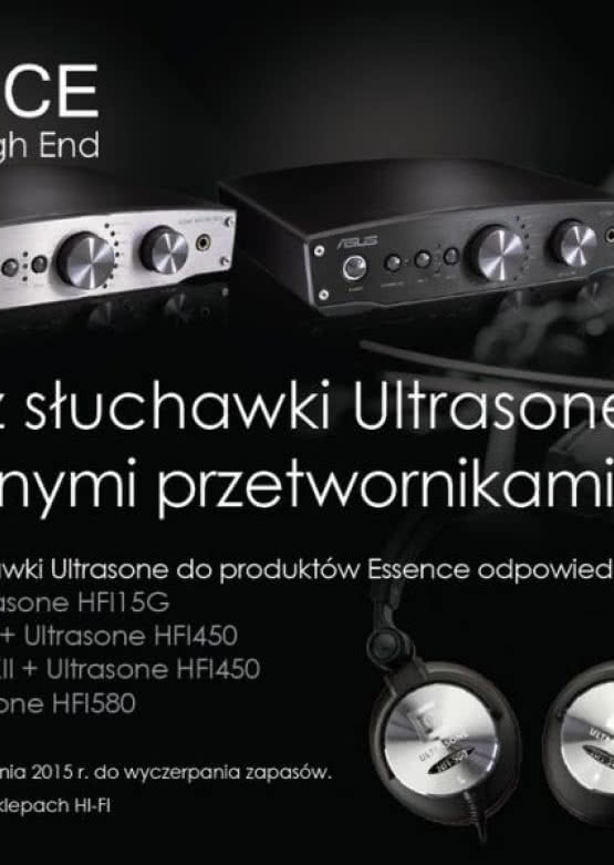 Słuchawki Ultrasone gratis przy zakupie przetworników C/A Asus Essence