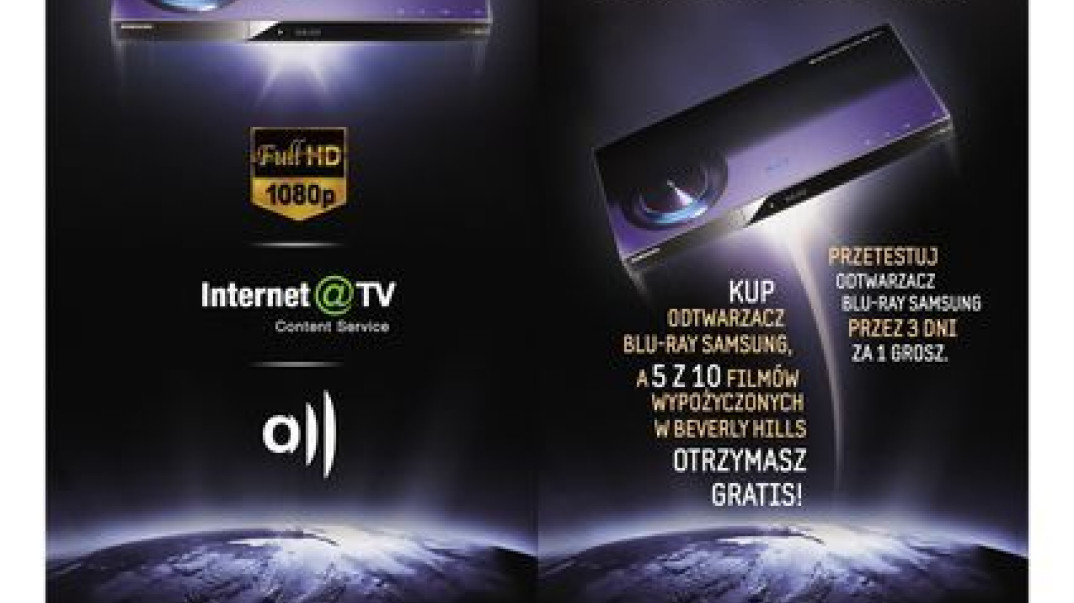 Samsung Odyseja Blu-ray: kup odtwarzacz, pożyczaj filmy za darmo