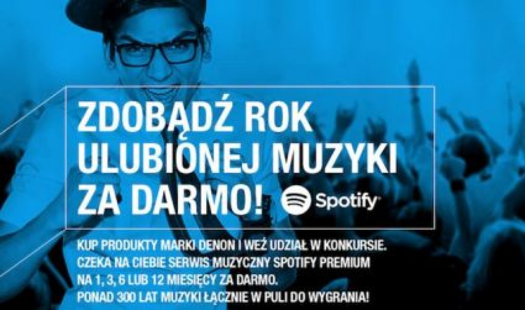 Darmowy dostęp do usługi Spotify Premium przy zakupie urządzenia marki Denon