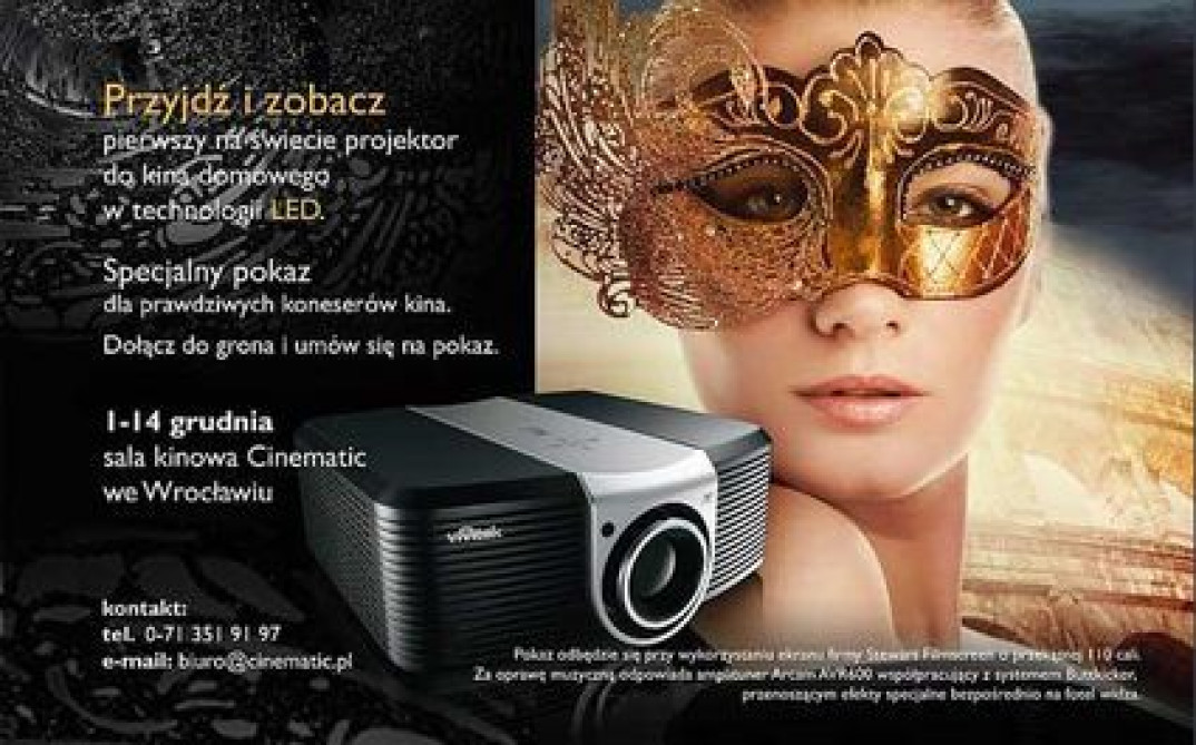 Pokaz profesjonalnego kina w domu: projektor LED Vivitek H9080FD