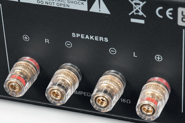 Pojedyncze odczepy transformatorów głośnikowych nominalnie zoptymalizowano dla 6 Ω, ale bez obaw możemy podłączyć kolumny 8- i 4-omowe.