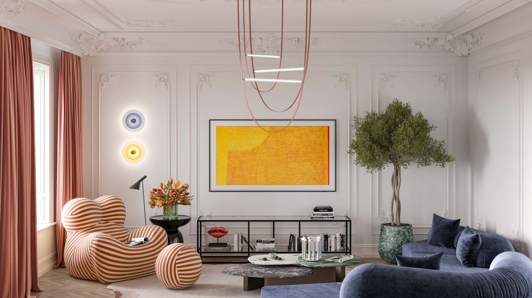 Nowy konkurs Samsunga. Zaprojektuj wnętrze z telewizorem Samsung The Frame i lodówką Bespoke