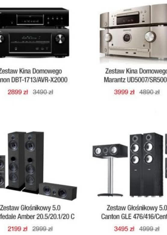 Zestawy głośnikowe i kina domowego taniej w salonach Denon